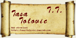 Tasa Tolović vizit kartica